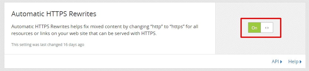 Bật tự động chuyển sang HTTPS