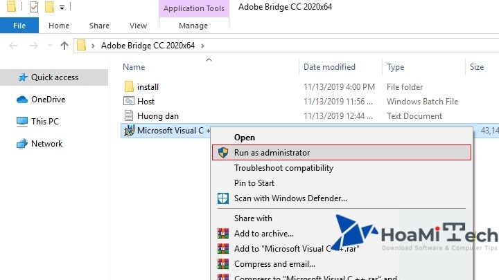 Chạy file Microsoft Visual C ++