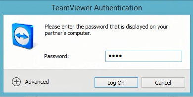 Cửa sổ yêu cầu nhập Password