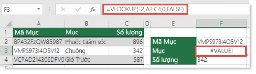 Cách khắc phục lỗi #VALUE! trong Excel khi sử dụng hàm 