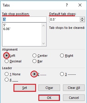 Tùy chỉnh định dạng của tab