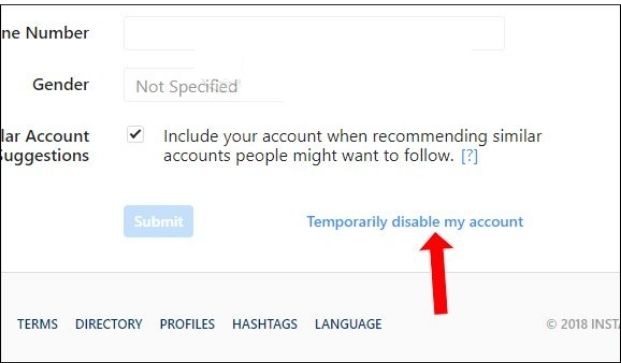 Temporarily disable my account