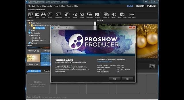 Tổng quan về giao diện và tính năng của Proshow Producer