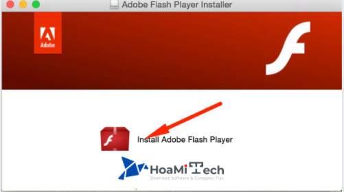Double chuột trái vào Install Adobe Flash Player