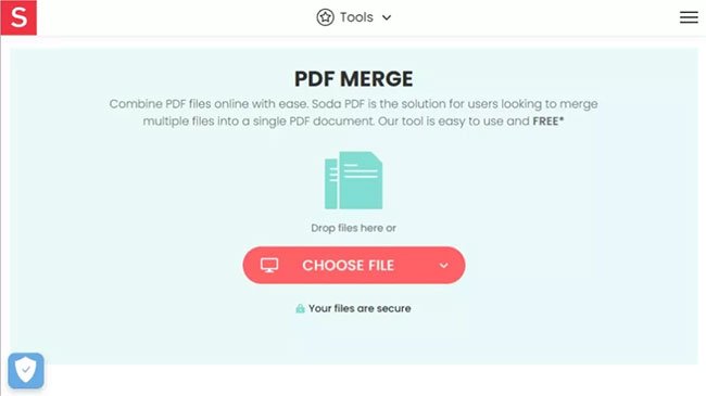 Gộp file PDF với Sodapdf.com