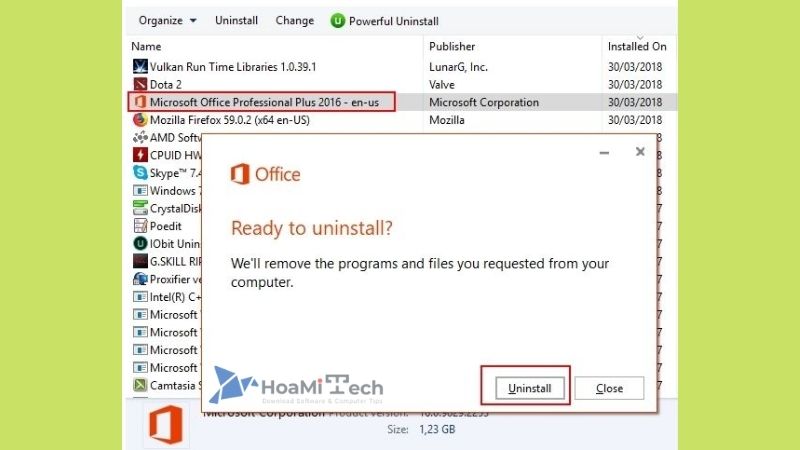 Xóa các phiên bản Microsoft Office khác đang được sử dụng
