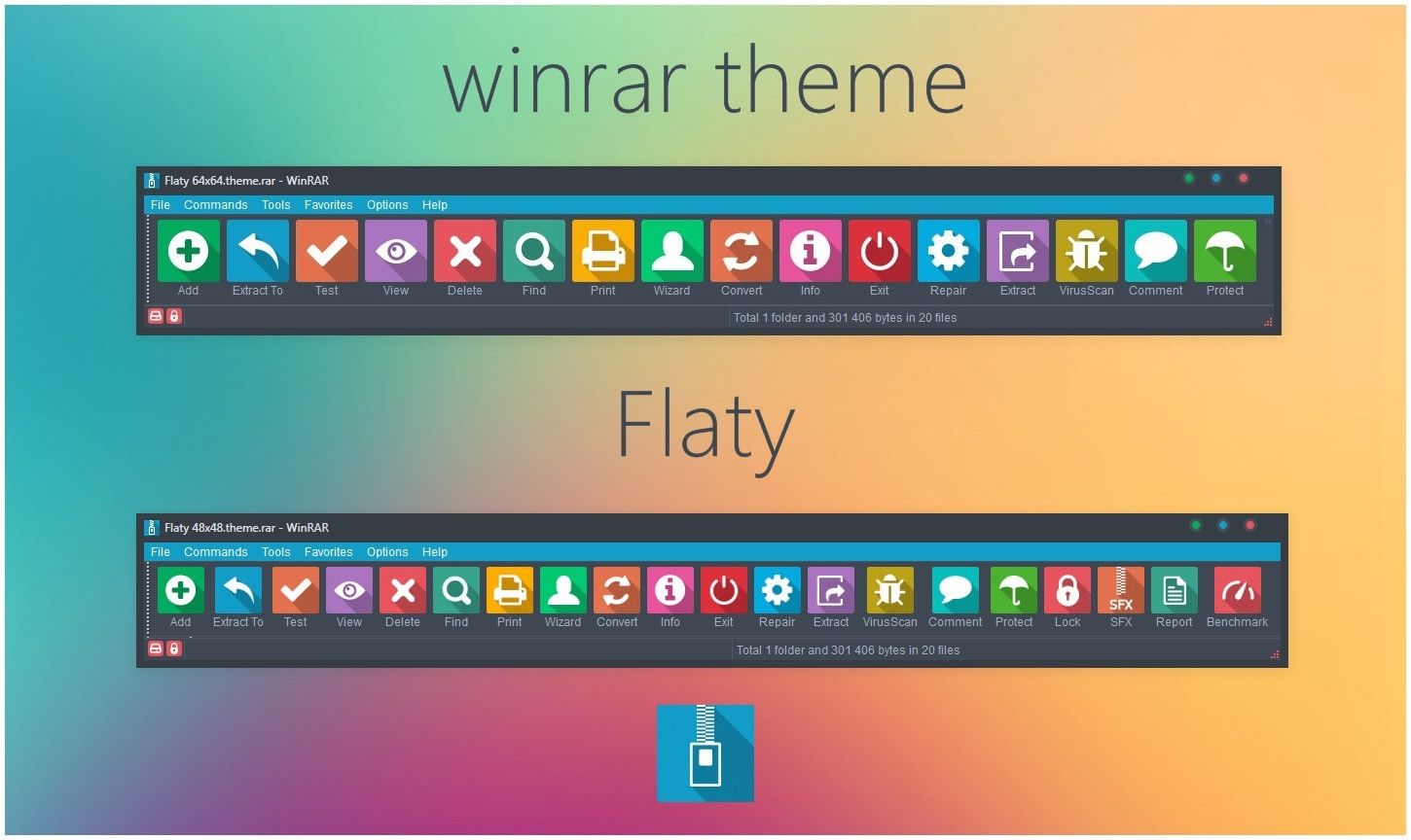 Các tính năng chính của WinRAR Theme