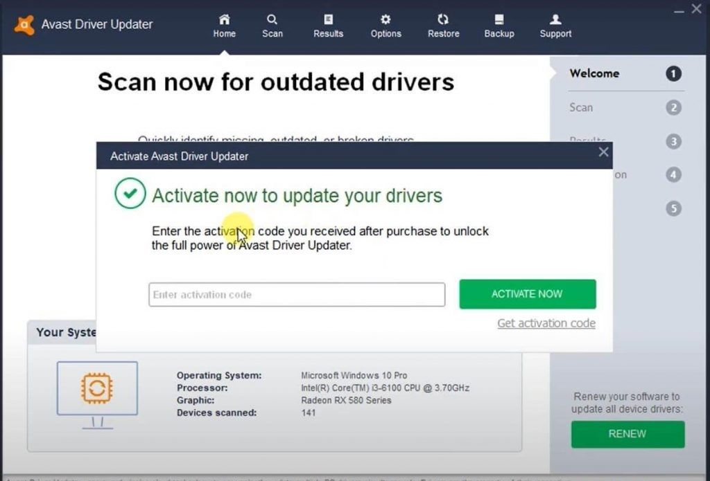Nhập Key Avast Driver Updater 2019