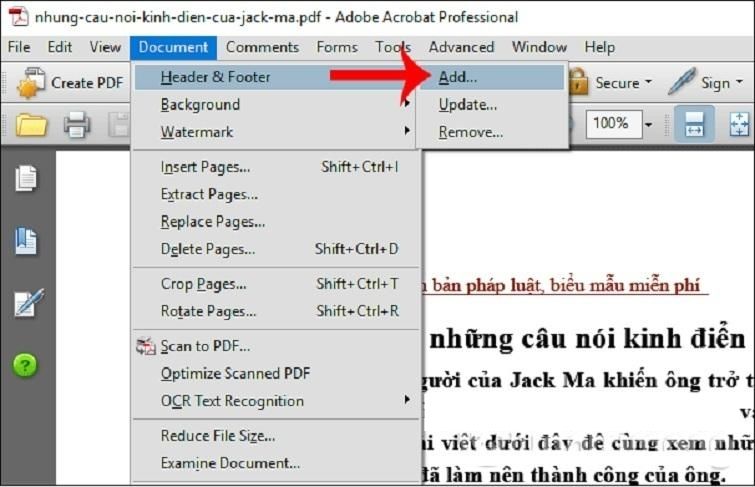 Cách đánh số trang trong PDF Foxit Reader bằng phần mềm Adobe