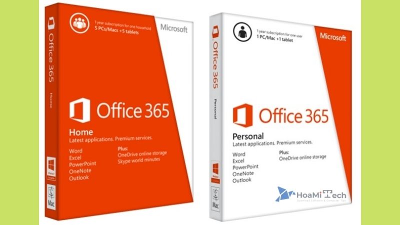 Khác nhau giữa Office 365 Home vs Personal trong 2022 