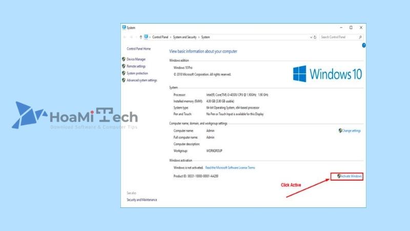 Nhấn chọn Activate Windows