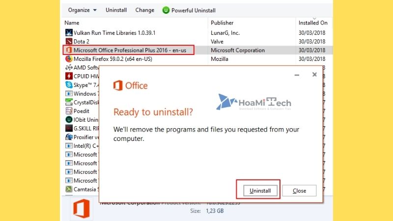 Xóa các phiên bản Microsoft Office khác đang sử dụng