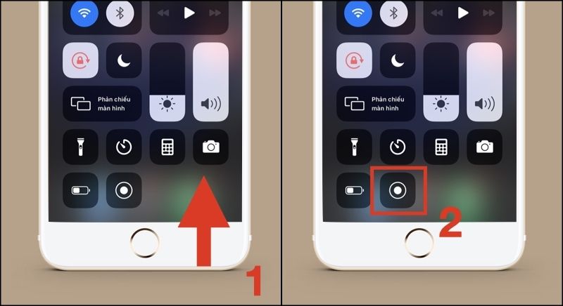 Cách quay màn hình trên iPhone có Touch ID