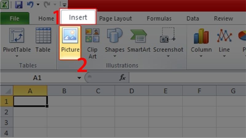 Cách chèn ảnh vào Excel thủ công