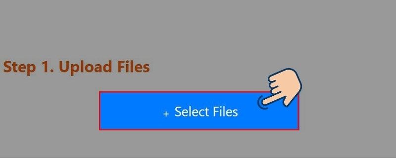 Chọn Select file để tải video cần nén lên