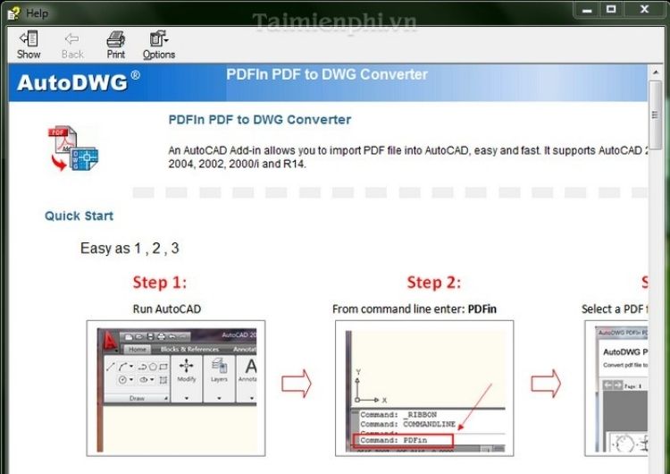 Phần mềm Aide PDF to DXF Converter