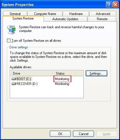 Cách sử dụng System Restore trong Windows XP