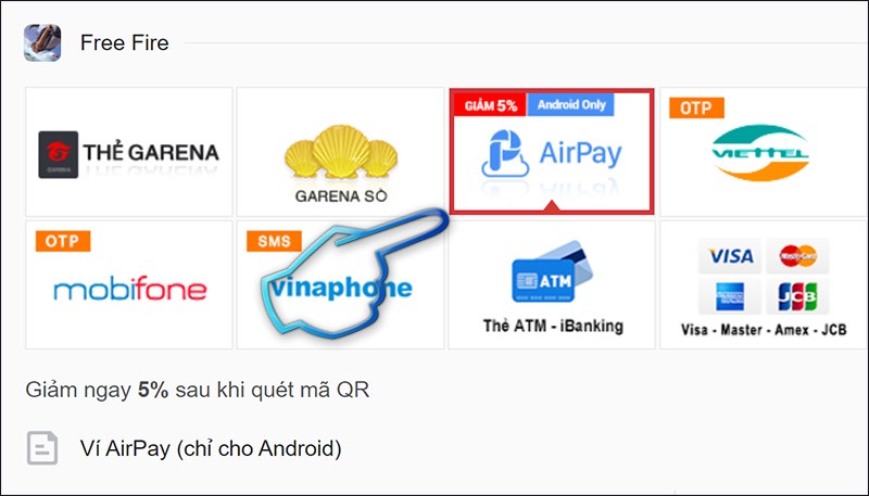 Chọn Airpay