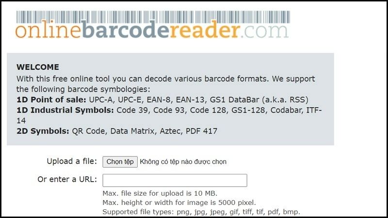 Online Barcode Reader