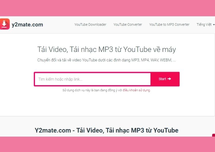 Tải Video, Tải nhạc MP3 từ YouTube với Y2mate.com