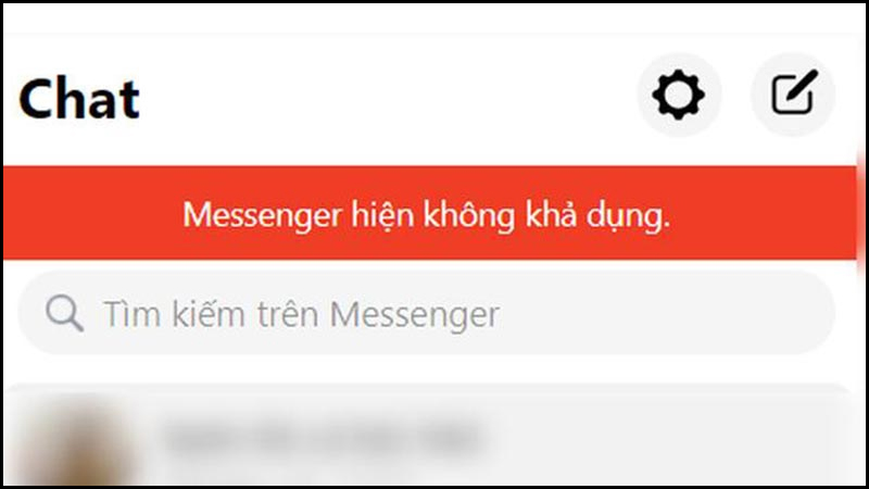 Thông báo Messenger khi không có Internet