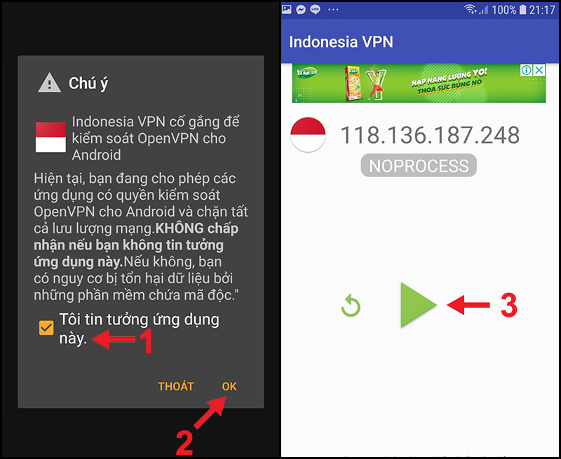 Ứng dụng Indonesia VPN cho Android