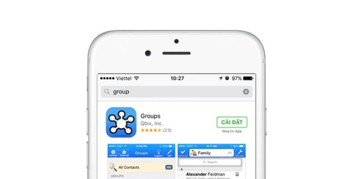 Xóa nhiều số liên lạc trên iPhone cùng lúc bằng ứng dụng Group