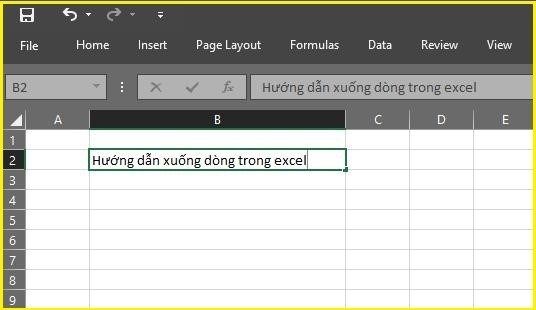 Xuống dòng trong ô Excel bằng phím tắt Alt + Enter