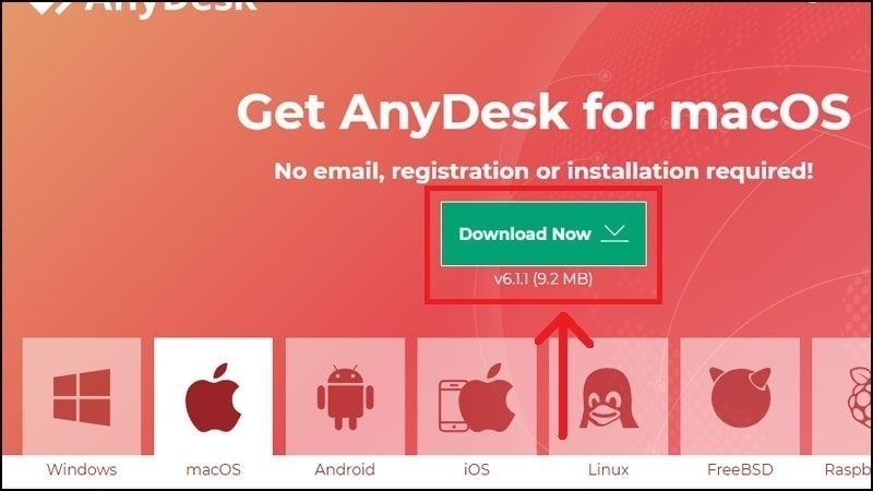 Giao diện của Anydesk