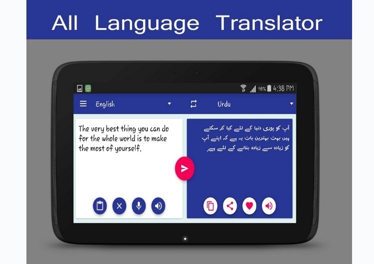 Dịch với ứng dụng All Language Translator Free