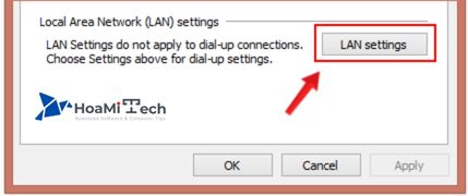Tùy chọn LAN settings