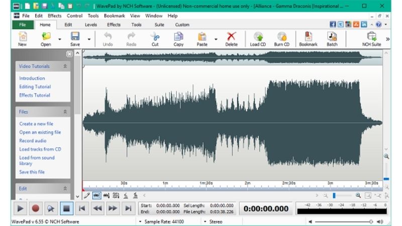 Phần mềm WavePad Audio Editor Free